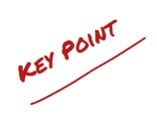 Key Point A red pen writing on top of a white paper.