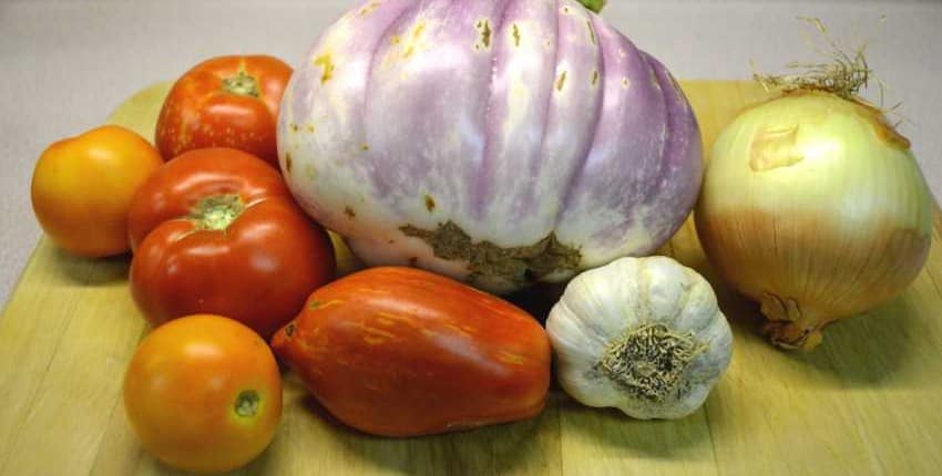Eggplant and Tomato Sauce Ingredients Sicilian Eggplant and Tomato Sauce Ingredients