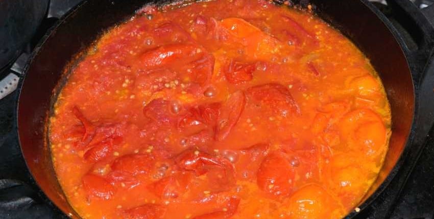 Finished Pan Roasted Tomatoes Finished Pan Roasted Tomatoes