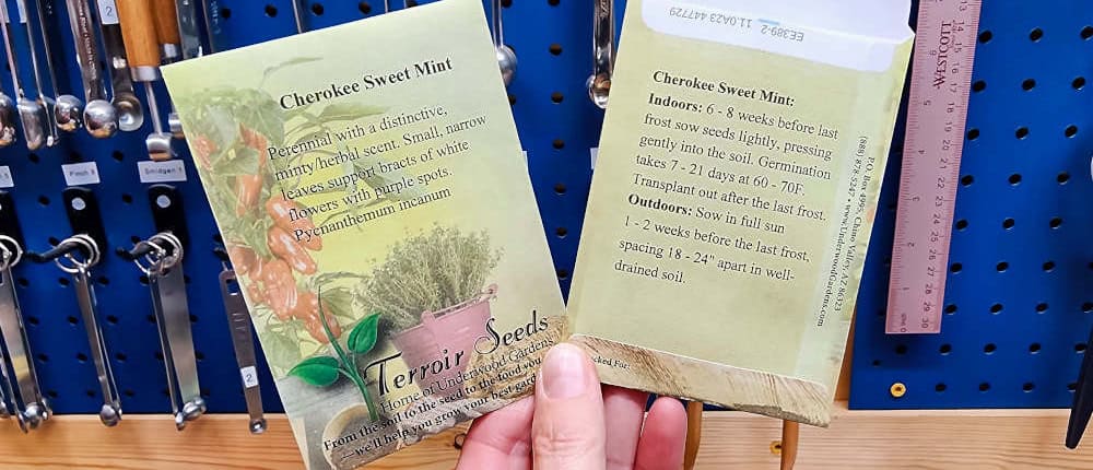 Printed Paper Seed Packets